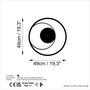 Wallity Circle 15 Reloj de Pared Decorativo de Metal Negro